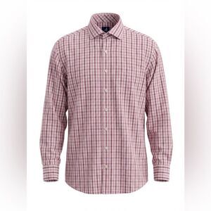 JOHNNIE-O MENS BUTTON DOWN SHIRT SIZE M RED PINK STRIPES